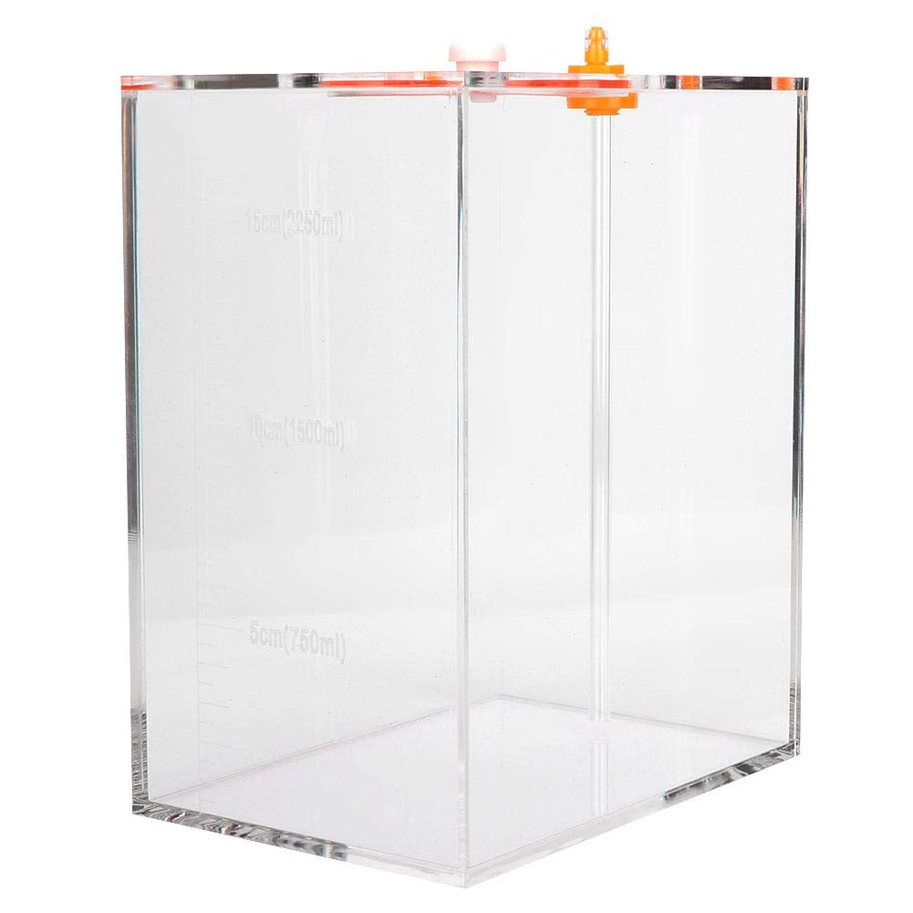 Pssopp Aquarium Acrylic Liquid Storage Bucket Transparent Dosing Pump Barrel Titration Tank with Scale(2.5L)