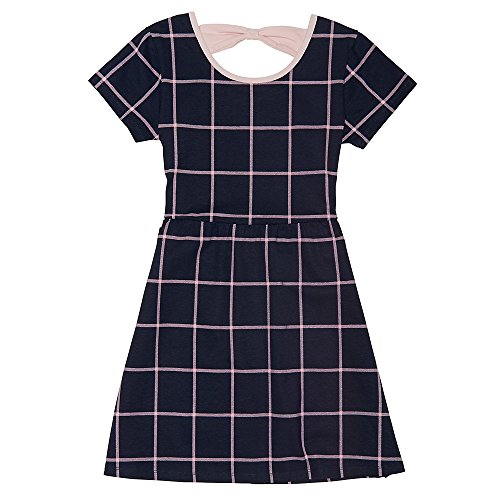French toast big girls  bow back dress, school navy/fai…