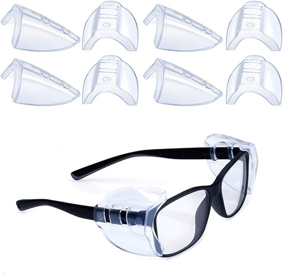 Safety Eye Glasses Side Shields Slip on Side Shields for Safety Glasses