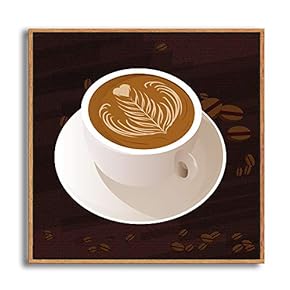 Framed Canvas Home Artwork Decoration Coffee Canvas Wall Art for Living Room, Bedroom - 16x16 inches