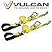 VULCAN Axle Tie Down Combo Strap Kit - 2 Inch - Classic Yellow - 3,300 Pound Safe Working Load