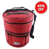 Best Yarn Bag/Knitting Bag. Portable, Light and Easy to Carry. Yarn Storage Bags Have Pockets for Crochet Hooks & Knitting Needles. Slits on Top to Protect Wool and Prevent Tangling.