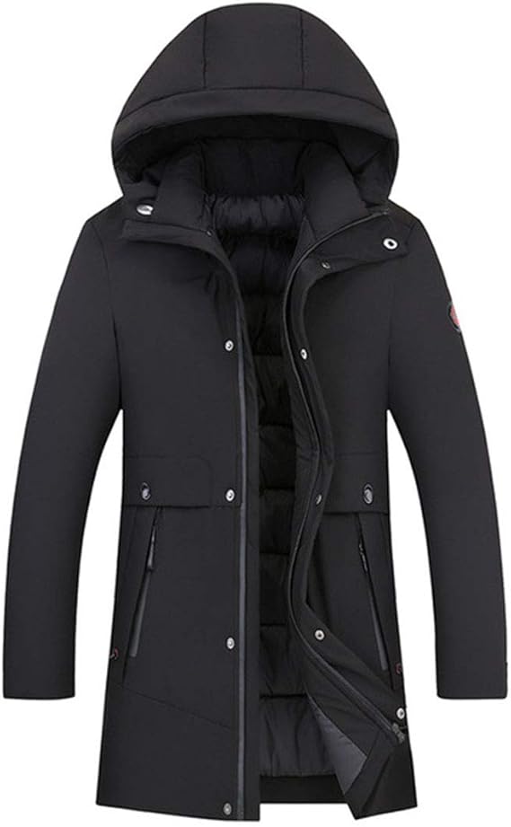 Amazon Noqinhoo メンズ コート 中綿コート ジャケット 綿服 ロング 厚手 フード付き 暖かい 無地 シンプル 防風 防寒 秋 冬 通勤 ビジネス アウトドア 冬服 大きいサイズ コート ジャケット 通販