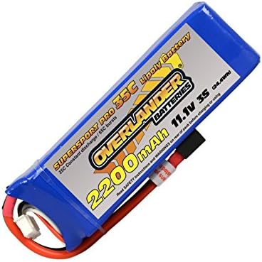 2200mAh 3S 11.1v 35C LiPo Battery - Overlander Supersport Pro