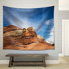 Orange Rock Formation - Fabric Wall Tapestry Home Decor - 51x60 inches