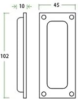 Zoo Hardware FB90 Rectangular Flush Door Pull Handle 102x45mm Polished Chrome view 3