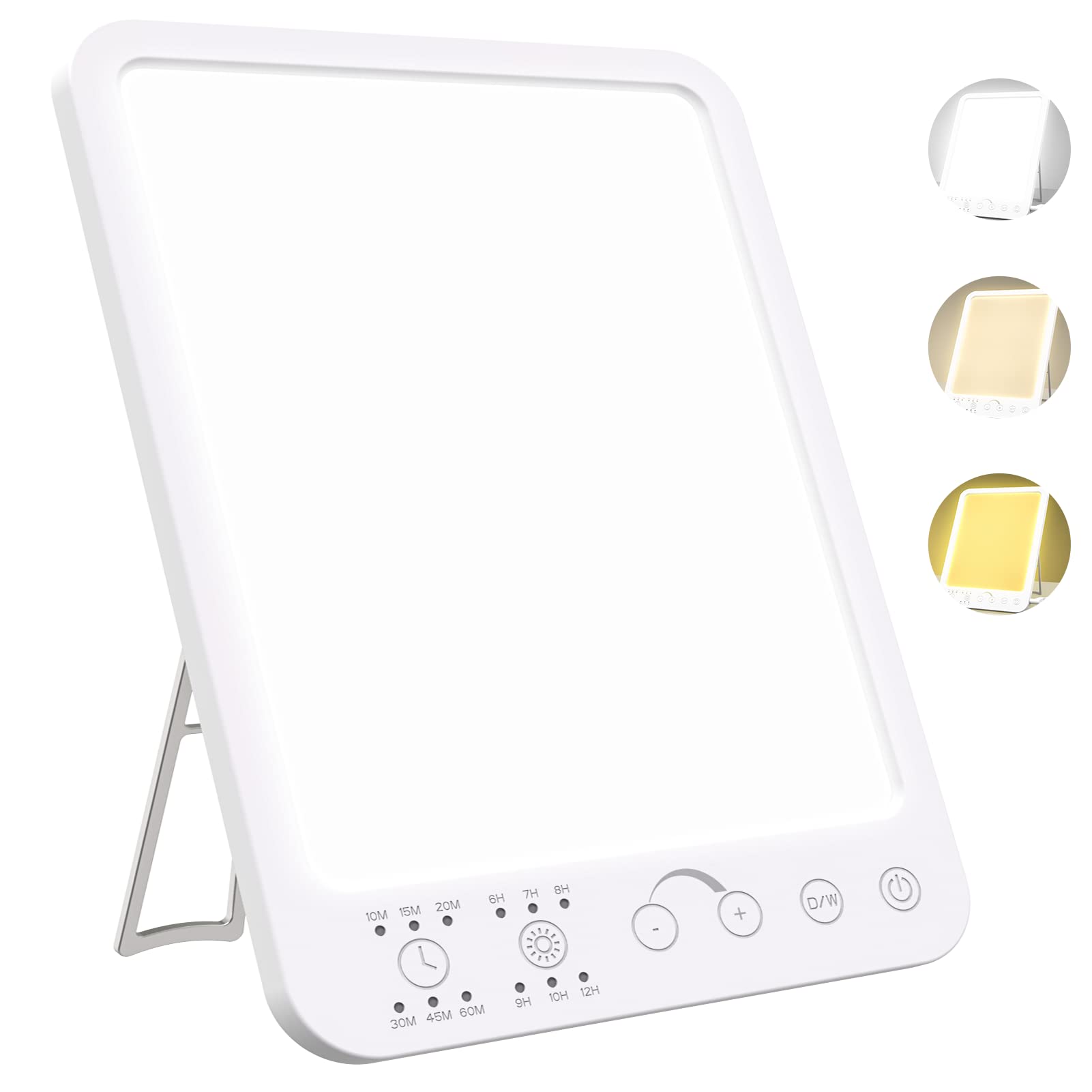 BAFAMIE SAD Light Therapy Lamp,UV-Free 12000 Lux Lamp with Timed Wake-Up Function, 6 Time Setting Function,3 Color Temperature, 5 Adjustable Brightness Levels Sunlight Lamp,360°Rotating Stand Sun