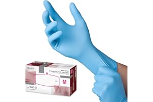 TRONEX Chemo-Rated Fully Textured Nitrile Exam Gloves, 12" Long, Extra-Thick (8 mil), Powder Free, Non-Sterile, Blue
