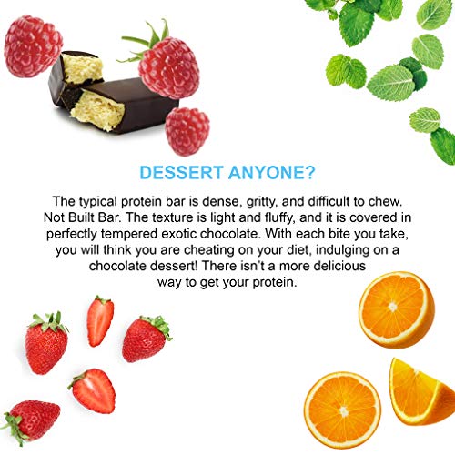 Built Bar 18 Pack Energy And Protein Bars 100 Real Chocolate High In Whey Protein And Fiber