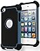 Bastex Heavy Duty Hybrid Dual Armor Case for Apple iPod Touch 4, 4th Generation - Blue & Black primary