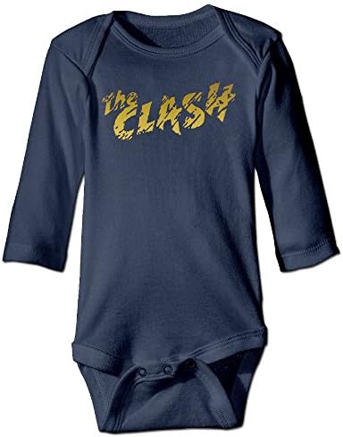 ZHEME The Clash Punk Band Logo Long Sleeve Romper Jumpsuit For 6-24 Months Infant