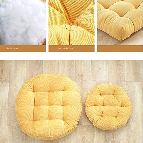 Zuodian Increase Thickening Corduroy Round Cushion futon mat Dining Chair Cushion Tatami mat Office Soft Cushion Pillow Diameter 42cm Diameter 55cm (Color : Pink, Size : D-42CM)