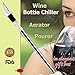 NEW 3-in-1 Iceless Stainless Steel Wine Bottle Chiller Stick with Aerator to Enhance Flavor and Designed Pourer in Gift Box