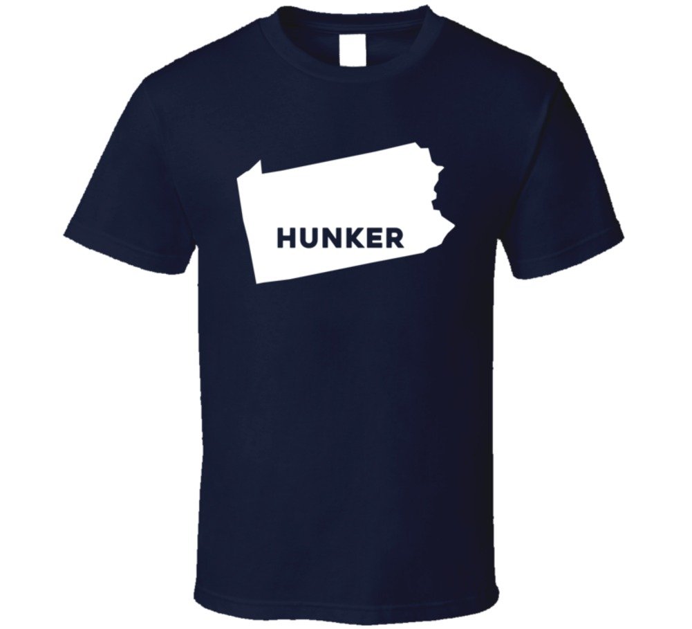 Hunker Pennsylvania City Map Usa Pride T Shirt 3233 Kitilan