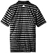 adidas Golf Men's Puremotion 2 Color Stripe Jersey Polo, Black/White, X-Large
