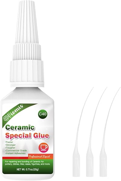 Viomis 20g Ceramic Glue Instant Bond Porcelain Pottery Repair Quick Cure