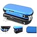 eoocvt Multifunction Big Capability USB Flash Hard Drives Case Bag for U Disk USB Drive SD Memory Card with Credit Card Slot Holder - Blue
