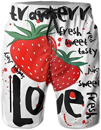 Man's Nice Strawberry Beach Shorts 2017 Hot