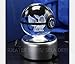 Sela Design. Multiple Designs Pokemon Go inspired Laser K9 crystal Engraved-LED rotating base. Base changes color toy nightlight lamp (Eevee)
