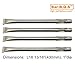 Hisencn Replacement Parts for Charmglow 4 Burner 720-0304, Nexgrill 720-0304, Permasteel PG-50400-S Gas Grill Stainless Steel Burner and Porcelain Heat Plate Tent, Burner Cover, 4 Pack