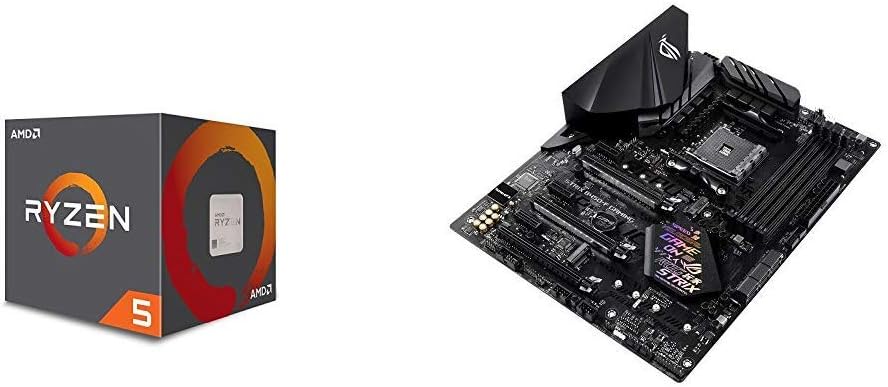 AMD Ryzen 5 1400 Processor with Wraith Stealth Cooler, and ASUS ROG STRIX B450-F Gaming Motherboard