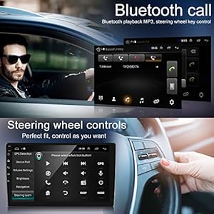 ANKEWAY 10,1 Pollici Android 9,1 Autoradio 2 DIN GPS Navigation Bluetooth/WiFi Car Stereo, 1080P HD Touch Screen Sistema… - immagine 7