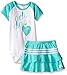 Adidas Baby Girls' Bodysuit and Skirt Set, White/Blue, 24 Months