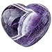 Rockcloud Healing Crystal Amethyst Heart Love Carved Palm Worry Stone Chakra Reiki Balancing