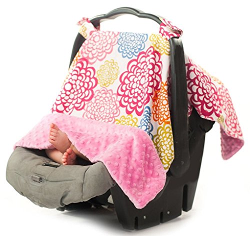 Itzy Ritzy Cozy Happens Infant Car Seat Canopy and Tummy Time Mat, Fresh Bloom