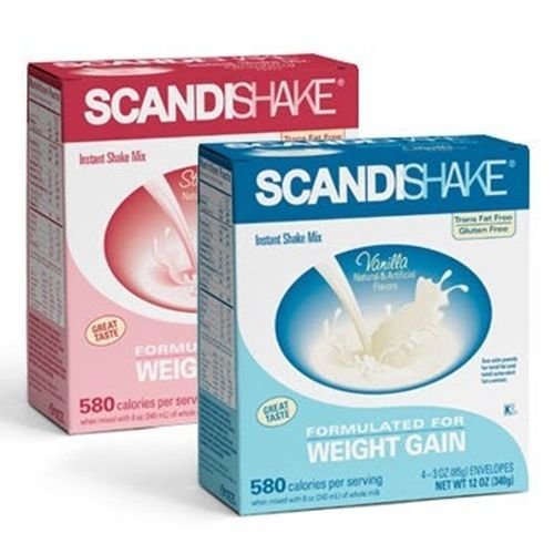 Scandishake Weight Gain Shake Mix Vanilla and Strawberry 1 Each by Scandishake