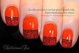 Black Lace Roses Nail Wraps Art Water Transfer Decal So Beautiful 20pcs by NailiciousTen - ST8069