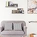 MyGift 24 inch Vintage Design Wall Mounted Floating Wood Shelves with Gray Finish, Set of 2