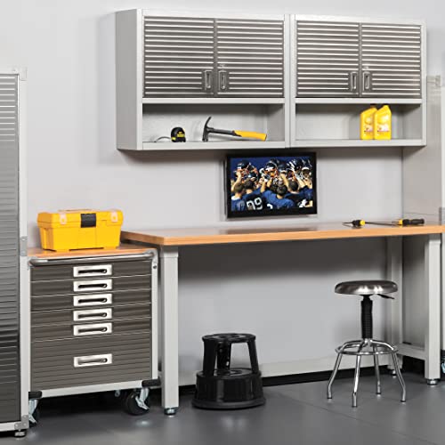 Seville Classics Rolling Lockable Storage, Granite Gray Pricepulse