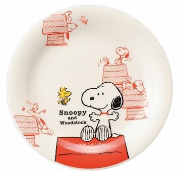 Kanesho Pottery Peanuts Snoopy Cake Plate Snoopy S House Amazon In Home Kitchen