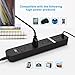 Power Strip with USB, BTGGG Surge Protector Power Strip 4 Outlets with 4 USB Ports, 6ft Power Cord, 600 Joules Overload Protection