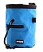 two Ogres Essential-Z Chalk Bag with Belt and Zippered Pocket (Blue) for Climbing, Gymnastics & Weight Lifting