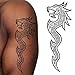 Viking Celtic Nordic Tribal Dragons Tribal Stick on Tattoo Temporary Body Art Transfer for Women and Men Cosplay Halloween Adult Temp Tattoo for Arms Shoulders Chest Back Legs