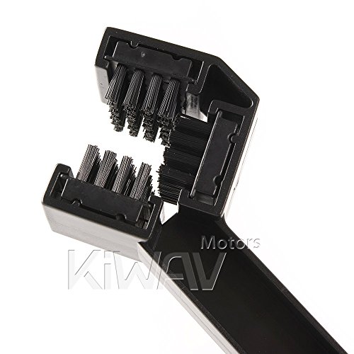 KiWAV motorcycle chain scrubber cleaning 3 way brush black for motorcycle bicycle