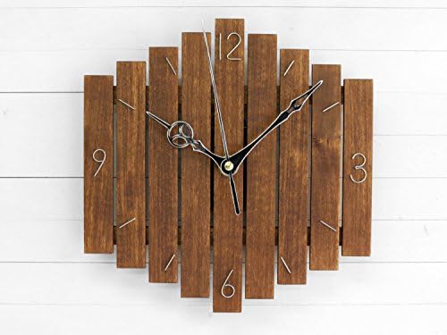 Wooden Wall Clock "Romb Arabic", Digits Face, Unique Clock, Kitchen Clock, Hanging Clock, Steampunk Clock, Natural Wood Clock Home Clock