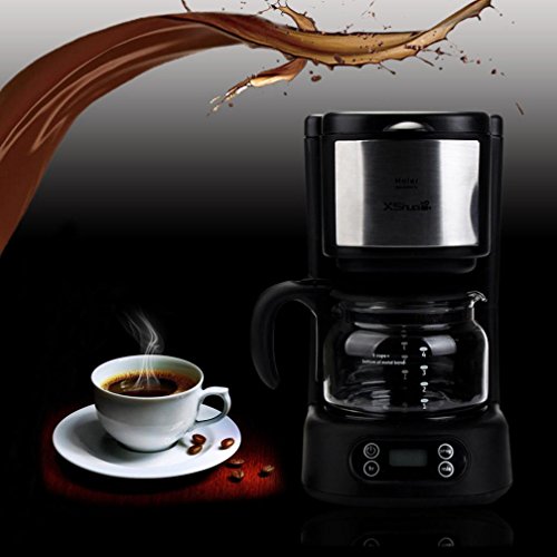 Click Here to See More Images Transer Coffee Maker with Glass Pot Presented By Haier, 5-cup, Black (Black)