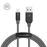 Apple MFi Certified Lightning to USB Charger Braided Cable BlitzWolf 6ft Data Charging Cord Connector for iPhone 8 / 7 / 7 Plus/ 6s / 6s Plus / 6 / 5 /5s/ 5c,iPad Air, iPad Pro, iPad mini, iPod