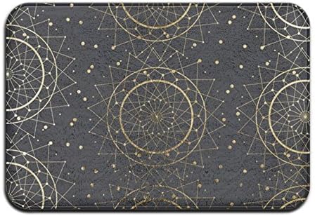 Constellation Map Funny Eye-catching Pattern Dotted Non-slip Bottom Point Plastic Anti-slip Base 15.7'' W?23.6'' L Fastness Floor Cushions Rectangular Doormat
