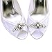 ELEGANTPARK BH 2 Pcs Shoe Clips Leaf Design Rhinestones Wedding Party Decoration Antique Silver