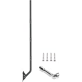 CEKAY Antenna Mount J-Pole 1.5x68in for Antenna, Weather Station &amp; Starlink | Approx. 16-Gauge Steel Mast, Approx. 14-Gauge Base, Pivot Lock, 6.1 in Stabilizing M-Bracket, Hardware Included