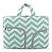 HESTECH 11.6-12.3 Chromebook Case with Handle, Canvas Laptop Sleeve Compatible for Acer Chromebook r11/HP Stream/Samsung Chromebook/Macbook air 11/, Mint Green Chevron