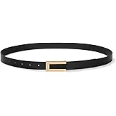 IAKING Women Skinny Belts for Jeans Pants Dresses Thin Belt With Gold Buckle Ladies Waist Belt for Women
