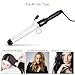 Curling Iron, 1-1/4 Inch Professional Curling Wand | Ceramic Ionic Tech, Damage-free Hair Curler with Thermal Glove | Digital Thermostat & Instant Heating-up | Universal Voltage, White, by HeyBeauty