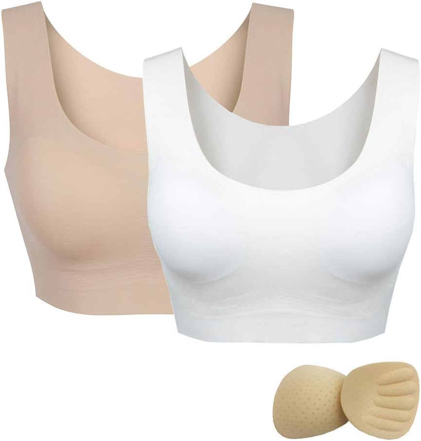 Yoga Bra Daily Seamless Ultra Breathable Bra Camisole Sleep Zero Feel Underwear