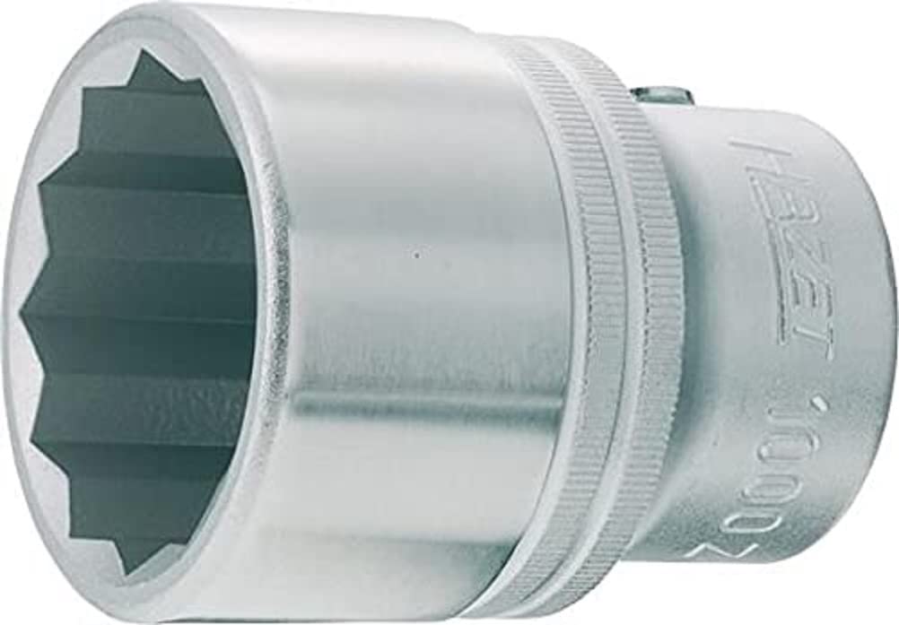 HAZET 1000AZ-1 52 mm 12-Point Profile Socket - Chrome-Plated/Polished
