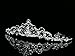 Wire Scroll Bridal Princess Crystal Wedding Tiara - Silver Plated T252
